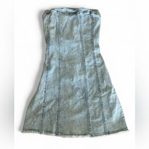SHEIN Denim Strapless Dress
